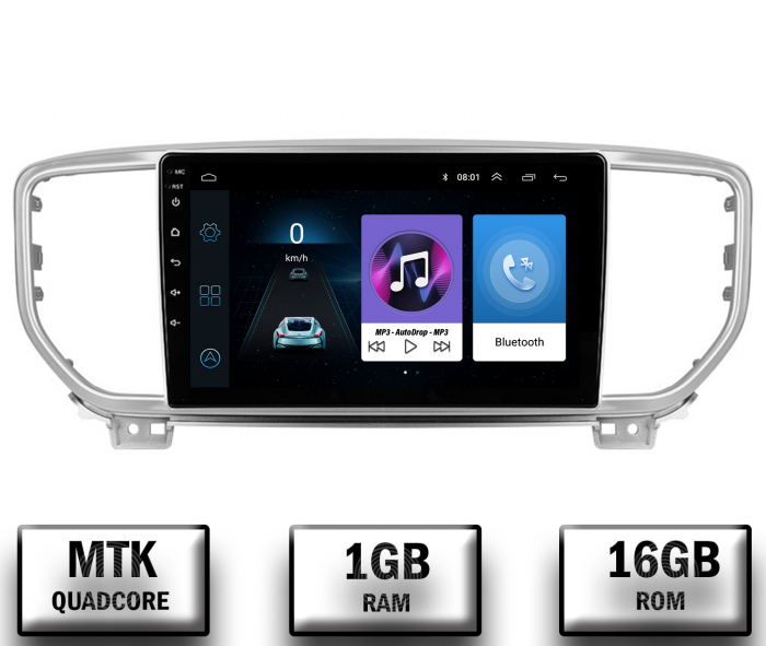 Navigatie Kia Sportage (2018+), Android 10, P-Quadcore 1GB RAM + 16GB ROM, 9 Inch - AD-BGP9001+AD-BGRKIT150