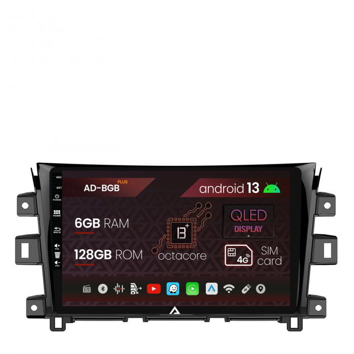 Navigatie Nissan Navara (2015+), Android 13, B-Octacore 6GB RAM + 128GB ROM, 9 Inch - AD-BGB9006+AD-BGRKIT163