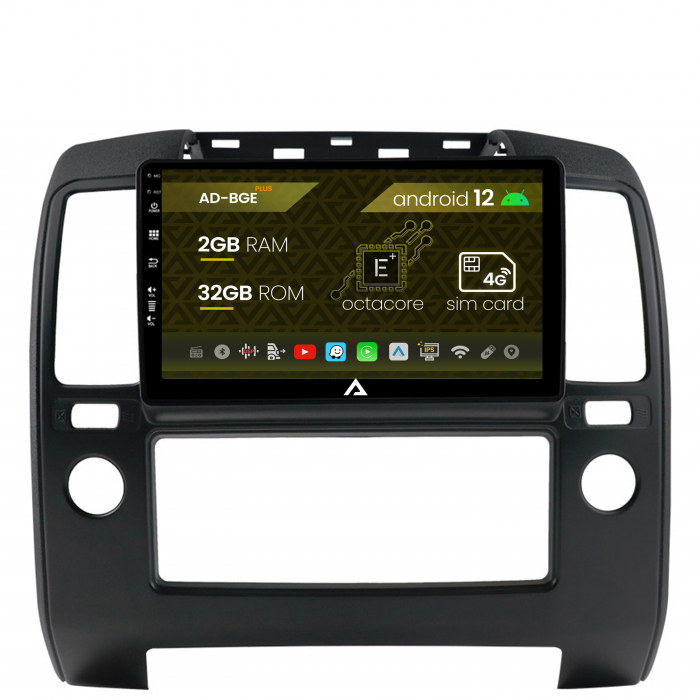 Navigatie Nissan Navara, Android 12, E-Octacore 2GB RAM + 32GB ROM, 9 Inch - AD-BGE9002+AD-BGRKIT170