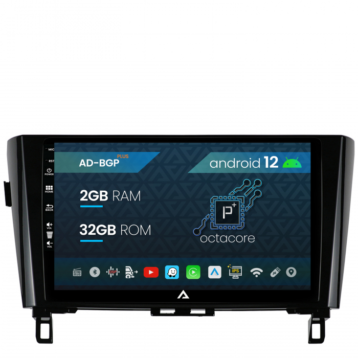 Navigatie Nissan Qashqai X-trail (2013-2020), Android 12, P-Octacore 2GB RAM + 32GB ROM, 10.1 Inch - AD-BGP10002+AD-BGRKIT162