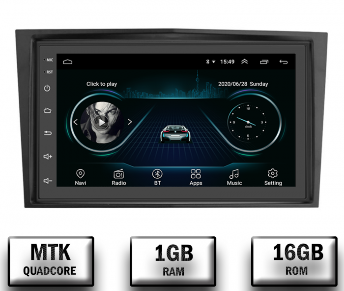 Navigatie Opel, Android 10, P-Quadcore 1GB RAM + 16GB ROM, 7 Inch - AD-BGP1001+AD-BGROP009