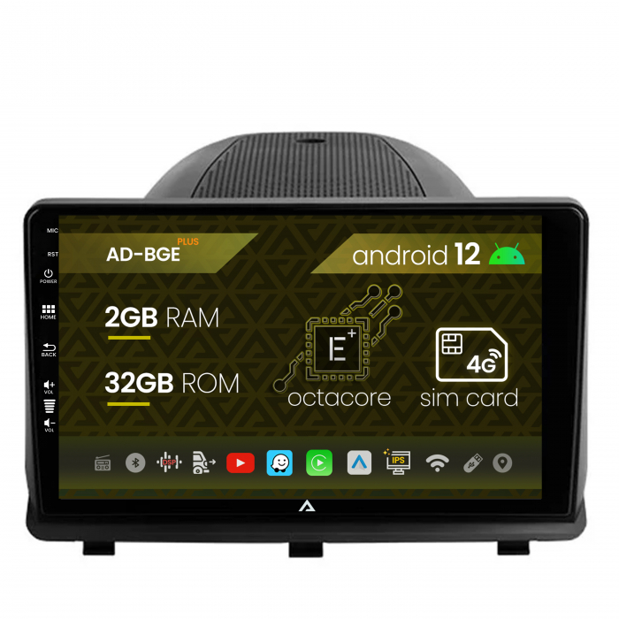 Navigatie Opel Antara (2006-2015), Android 12, E-Octacore 2GB RAM + 32GB ROM, 9 Inch - AD-BGE9002+AD-BGRKIT386