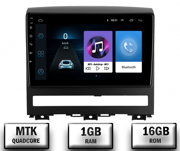 Navigatie Fiat Strada   Idea (2011-2016), Android 10, P-Quadcore   1GB RAM + 16GB ROM, 9 Inch - AD-BGP9001+AD-BGRKIT350