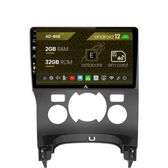 Navigatie Peugeot 3008 5008, Android 12, E-Octacore 2GB RAM + 32GB ROM, 9 Inch - AD-BGE9002+AD-BGRKIT259