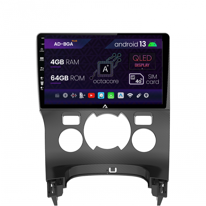 Navigatie Peugeot 3008 5008, Android 13, A-Octacore 4GB RAM + 64GB ROM, 9 Inch - AD-BGA9004+AD-BGRKIT259