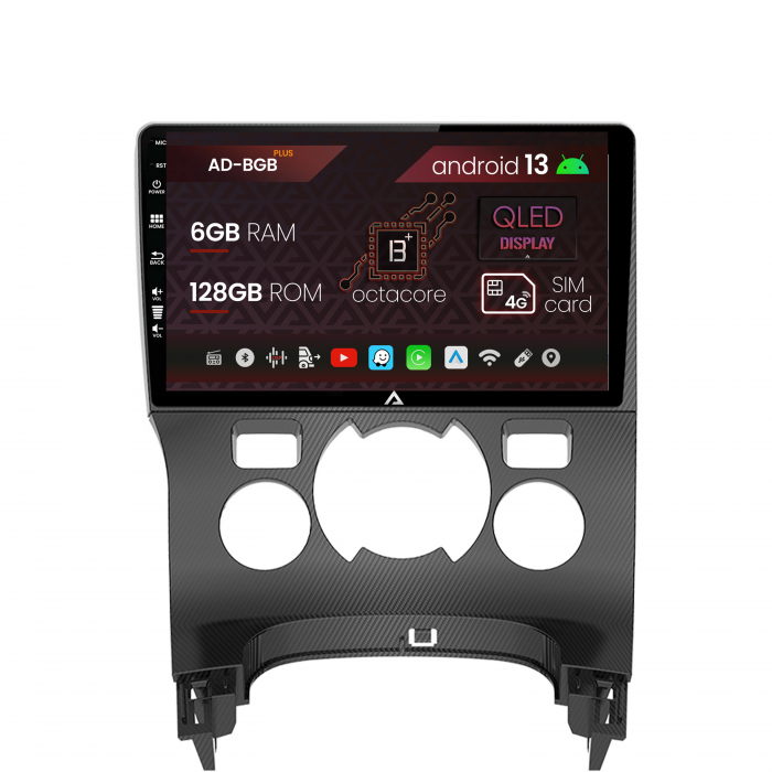 Navigatie Peugeot 3008 5008, Android 13, B-Octacore 6GB RAM + 128GB ROM, 9 Inch - AD-BGB9006+AD-BGRKIT259