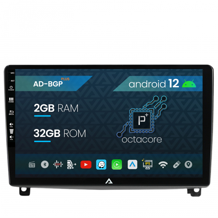 Navigatie Peugeot 407 (2004-2011), Android 12, P-Octacore 2GB RAM + 32GB ROM, 9 Inch - AD-BGP9002+AD-BGRKIT266V3