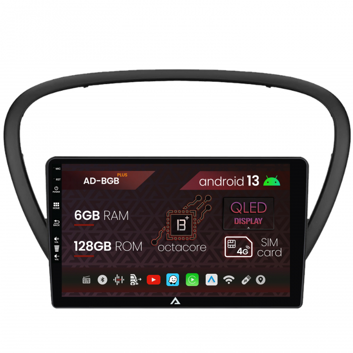 Navigatie Peugeot 607 (2004-2011), Android 13, B-Octacore   6GB RAM + 128GB ROM, 9 Inch - AD-BGB9006+AD-BGRKIT266V4