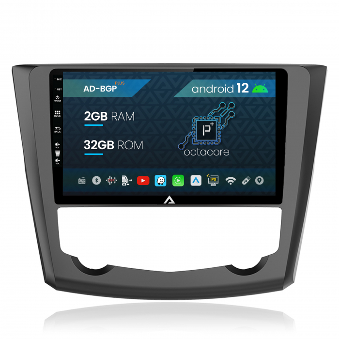 Navigatie Renault Kadjar, Android 12, P-Octacore   2GB RAM + 32,GB ROM, 9 Inch - AD-BGP9002+AD-BGRKIT364