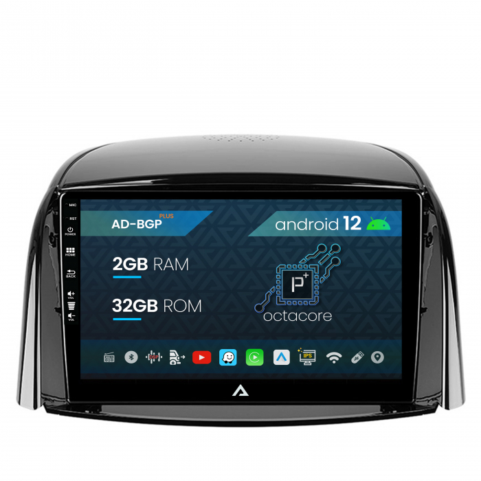 Navigatie Renault Koleos (2009-2016), Android 12, P-Octacore 2GB RAM + 32GB ROM, 9 Inch - AD-BGP9002+AD-BGRKIT365