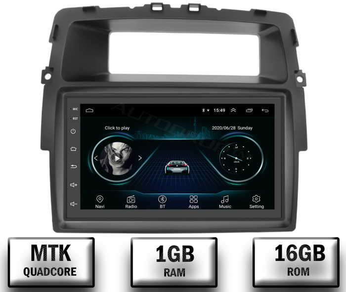 Navigatie Renault Traffic, Opel Vivaro, Nissan Primastar (2010+), Android 10, P-Quadcore   1GB RAM + 16GB ROM, 7 Inch - AD-BGP1001+AD-BGRNI0122DIN