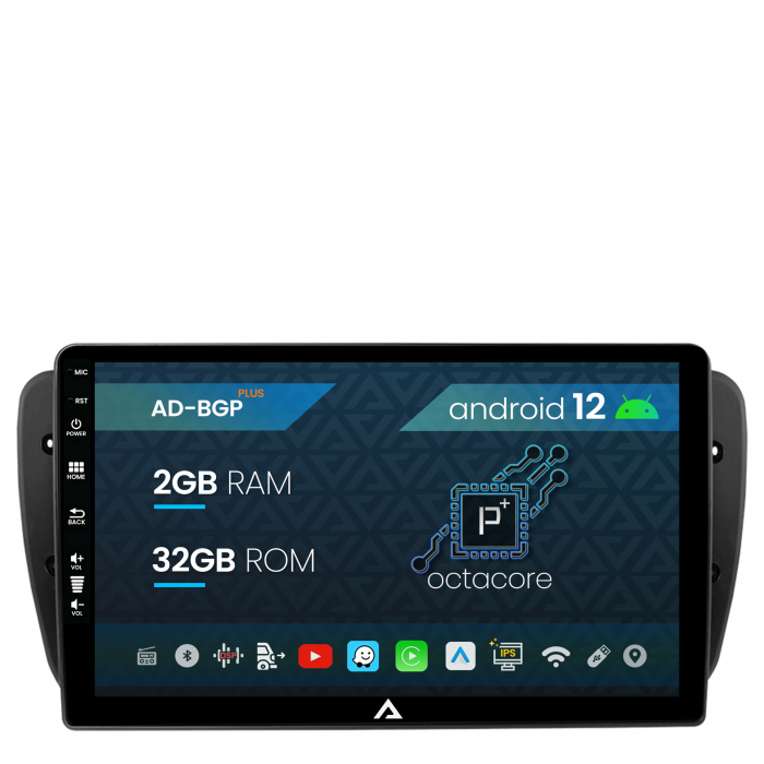 Navigatie Seat Ibiza (2009-2013), Android 12, P-Octacore 2GB RAM + 32GB ROM, 9 INCH - AD-BGP9002+AD-BGRKIT049