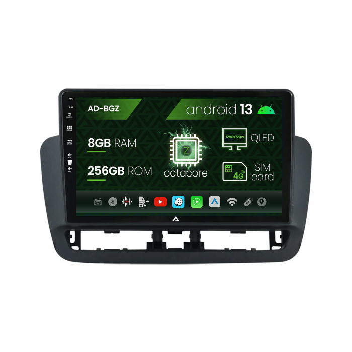 Navigatie Seat Ibiza IV (2014-2017), Android 13, Z-Octacore   8GB RAM + 256GB ROM, 9 Inch - AD-BGZ9008+AD-BGRKIT062