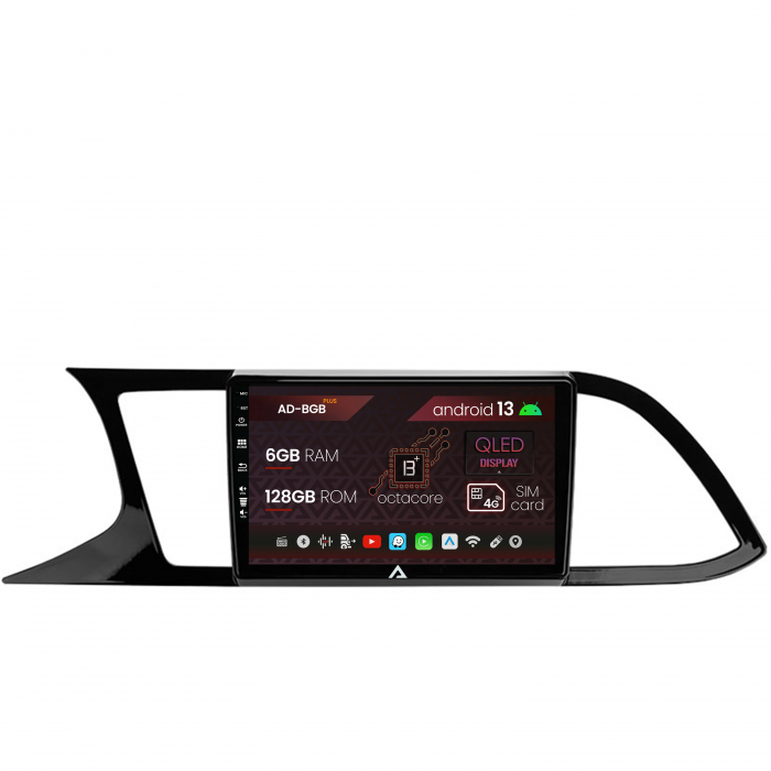 Navigatie Seat Leon 3 (2014-2020), Android 13, B-Octacore   6GB RAM + 128GB ROM, 9 Inch - AD-BGB9006+AD-BGRKIT047