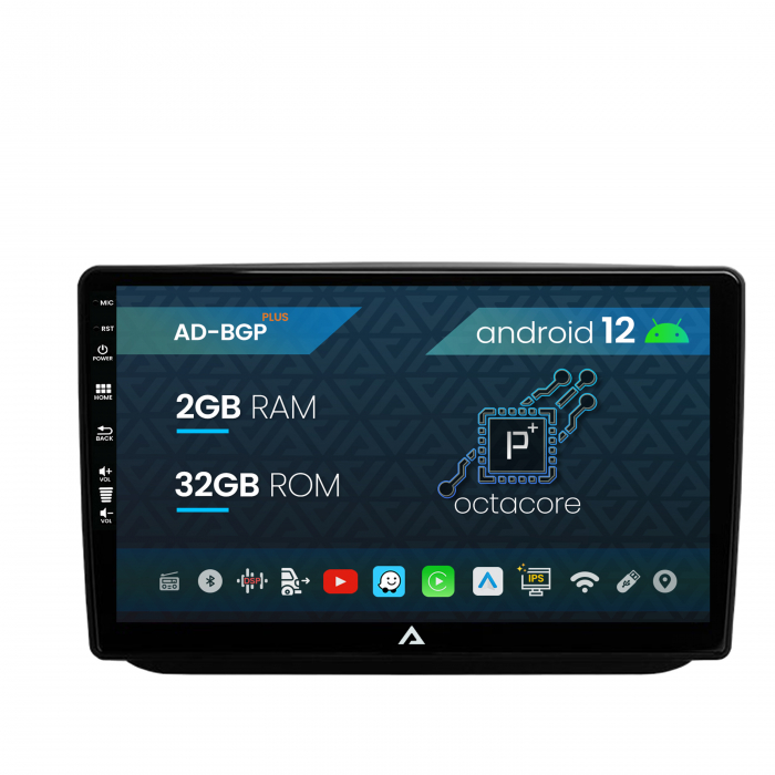 Navigatie Skoda Fabia (2007-2014), Android 12, P-Octacore 2GB RAM + 32GB ROM, 10.1 Inch - AD-BGP10002+AD-BGRKIT046