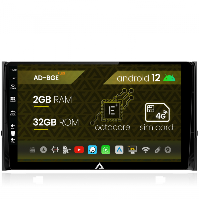 Navigatie Skoda Kodiaq, Android 12, E-Octacore   2GB RAM + 32GB ROM, 10.1 Inch - AD-BGE10002+AD-BGRKIT028