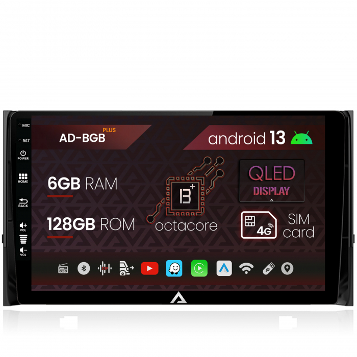 Navigatie Skoda Kodiaq, Android 13, B-Octacore 6GB RAM + 128GB ROM, 10.1 Inch - AD-BGB10006+AD-BGRKIT028