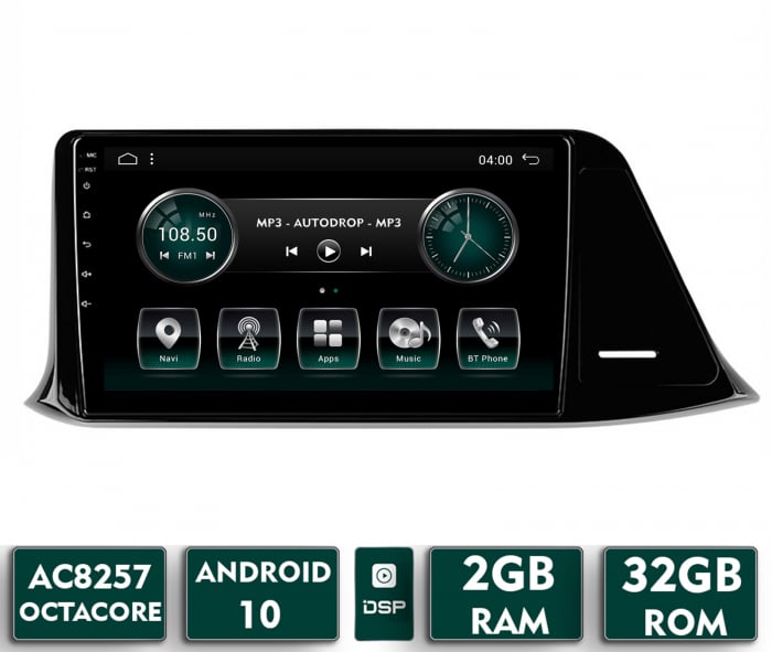 Navigatie Toyota C-HR (2016-2020), Android 13, A-Octacore 2GB RAM + 32GB ROM, 9 Inch - AD-BGA9002+AD-BGRKIT074