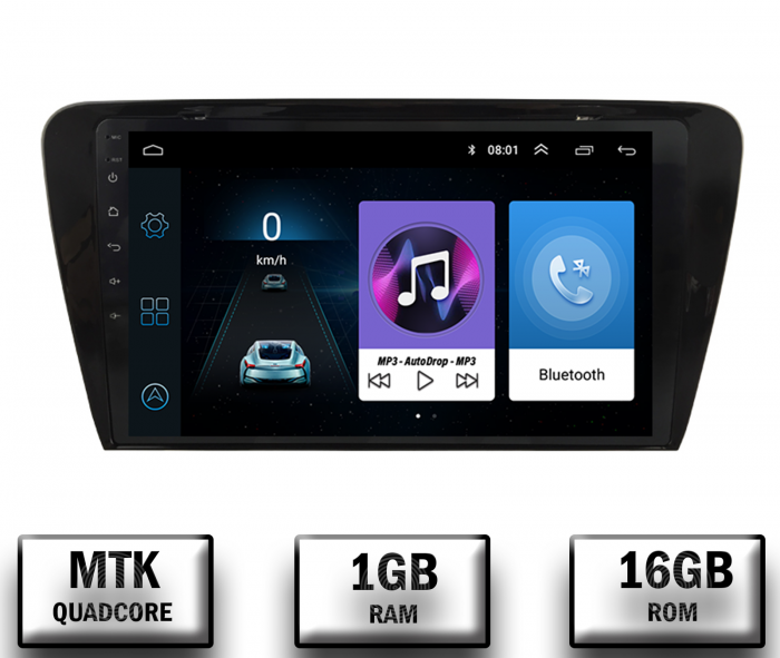 Navigatie Skoda Octavia 3 (2013-2018), Android 10, P-Quadcore   1GB RAM + 16GB ROM, 10.1 Inch - AD-BGP10001+AD-BGRKIT026