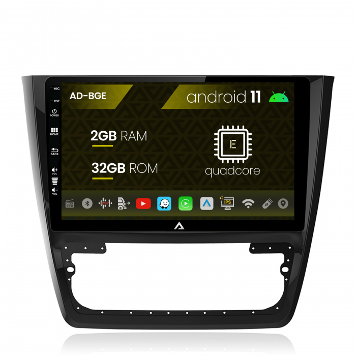 Navigatie Skoda Yeti, Android 11, E-Quadcore 2GB RAM + 32GB ROM, 10.1 Inch - AD-BGE10002+AD-BGRKIT040