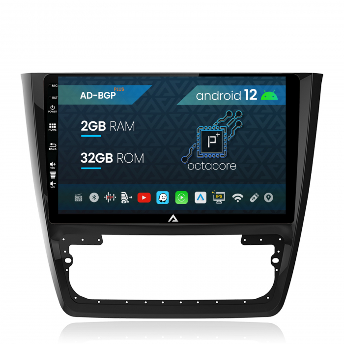 Navigatie Skoda Yeti, Android 12, P-Octacore 2GB RAM + 32GB ROM, 10.1 Inch - AD-BGP10002+AD-BGRKIT040