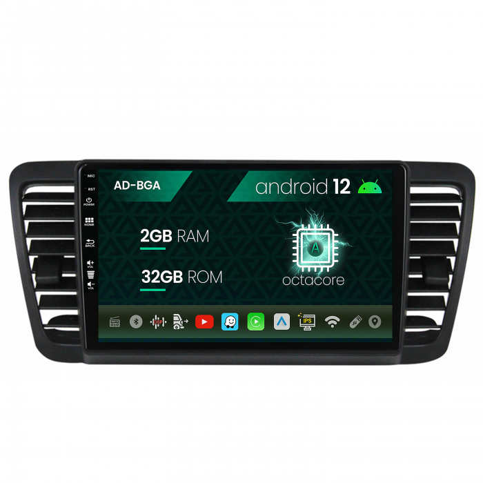 Navigatie Subaru Legacy (2004-2010), Android 13, A-Octacore 2GB RAM + 32GB ROM, 9 Inch - AD-BGA9002+AD-BGRKIT338