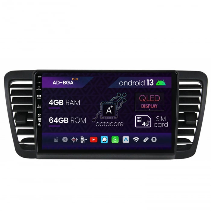 Navigatie Subaru Legacy (2004-2010), Android 13, A-Octacore 4GB RAM + 64GB ROM, 9 Inch - AD-BGA9004+AD-BGRKIT338