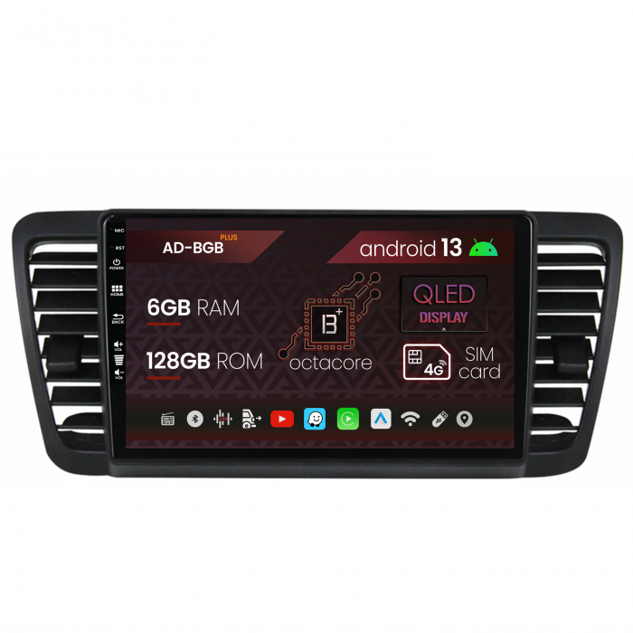 Navigatie Subaru Legacy (2004-2010), Android 13, B-Octacore 6GB RAM + 128GB ROM, 9 Inch - AD-BGB9006+AD-BGRKIT338