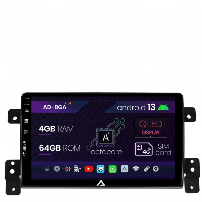 Navigatie Suzuki Grand Vitara (2005-2015), Android 13, A-Octacore 4GB RAM + 64GB ROM, 9 Inch - AD-BGA9004+AD-BGRKIT314