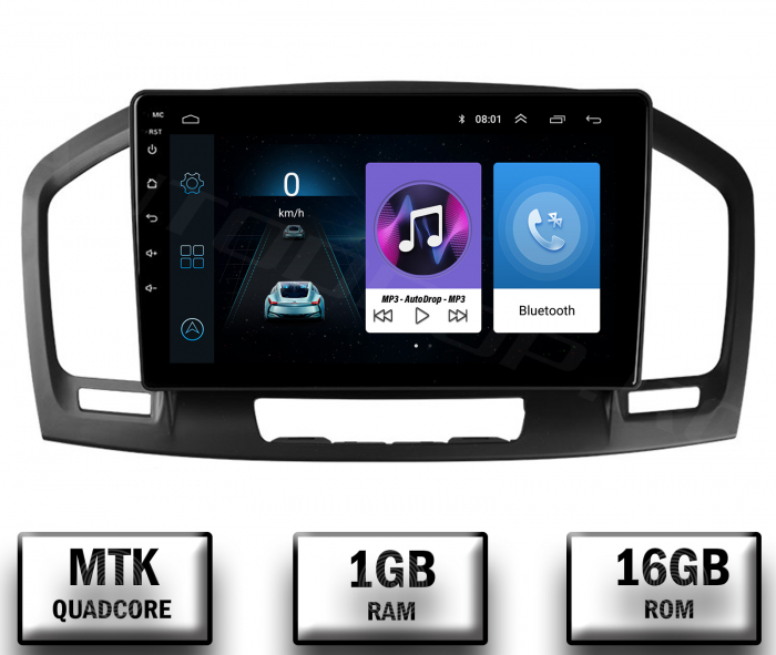 Navigatie Opel Insignia (2008-2013), Android 10, P-Quadcore 1GB RAM + 16GB ROM, 9 Inch - AD-BGP9001+AD-BGRKIT254