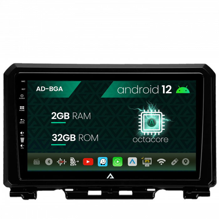 Navigatie Suzuki Jimny (2018-2022), Android 13, A-Octacore 2GB RAM + 32GB ROM, 9 Inch - AD-BGA9002+AD-BGRKIT312