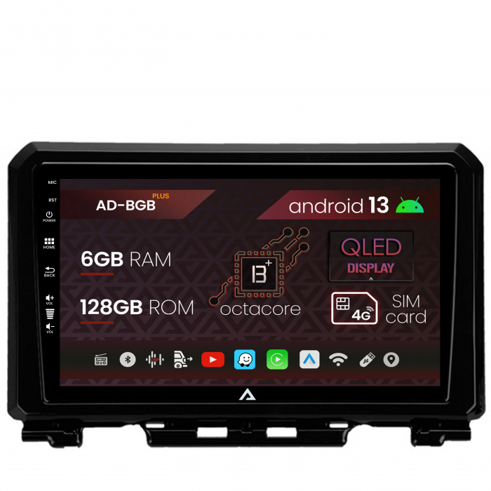 Navigatie Suzuki Jimny (2018-2022), Android 13, B-Octacore 6GB RAM + 128GB ROM, 9 Inch - AD-BGB9006+AD-BGRKIT312