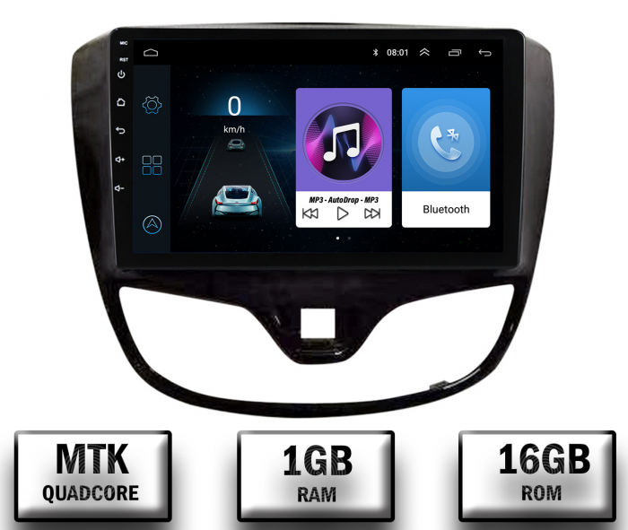 Navigatie Opel Karl (2015-2019), Android 10, P-Quadcore 1GB RAM + 16GB ROM, 9 Inch - AD-BGP9001+AD-BGRKIT385