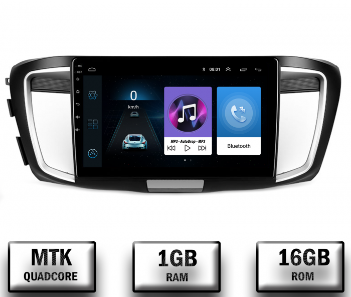 Navigatie Honda Accord 9 (2013-2017), Android 10, P-Quadcore   1GB RAM + 16GB ROM, 10.1 Inch - AD-BGP10001+AD-BGRKIT002