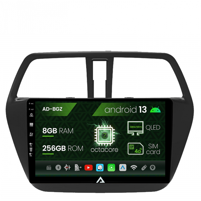 Navigatie Suzuki SX4 S-Cross (2012-2016), Android 13, Z-Octacore 8GB RAM + 256GB ROM, 9 Inch - AD-BGZ9008+AD-BGRKIT305