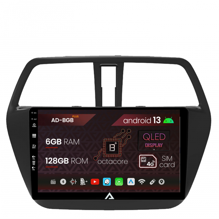 Navigatie Suzuki SX4 S-Cross (2012-2016), Android 13, B-Octacore 6GB RAM + 128GB ROM, 9 Inch - AD-BGB9006+AD-BGRKIT305