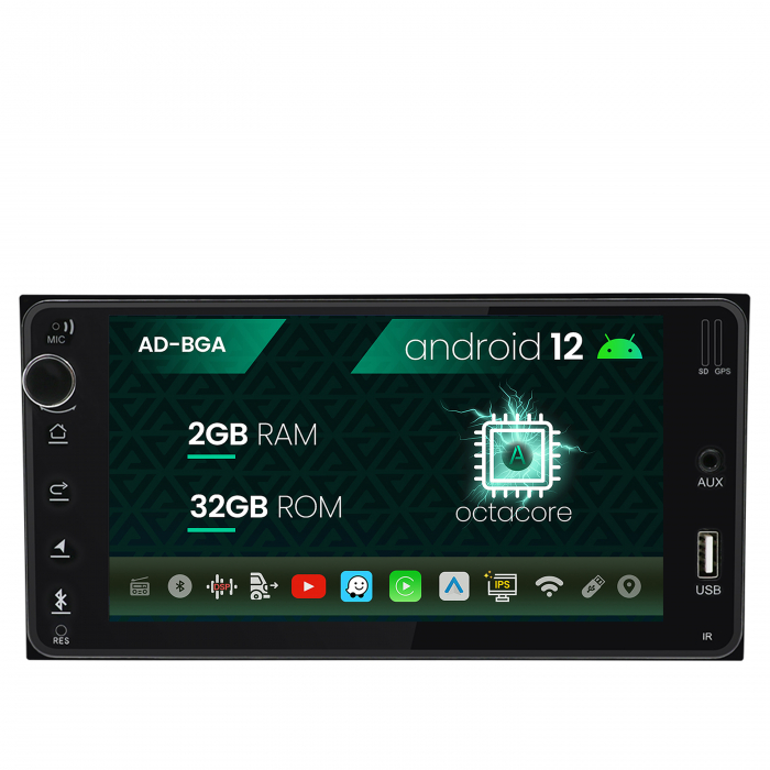 Navigatie Toyota, Android 13, A-Octacore 2GB RAM + 32GB ROM, 7 Inch - AD-BGATO2AC