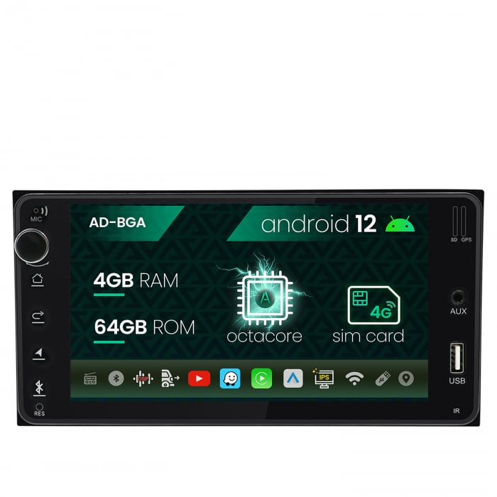 Navigatie Toyota, Android 13, A-Quadcore 4GB RAM + 64GB ROM, 7 Inch - AD-BGATOAC