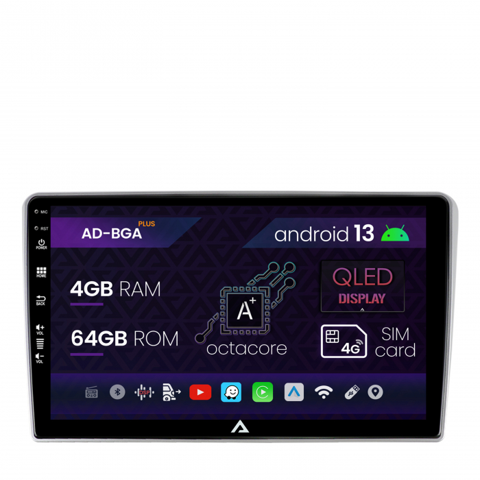 Navigatie Toyota Auris (2006-2012), Android 13, A-Octacore 4GB RAM + 64GB ROM, 9 Inch - AD-BGA9004+AD-BGRKIT091V2