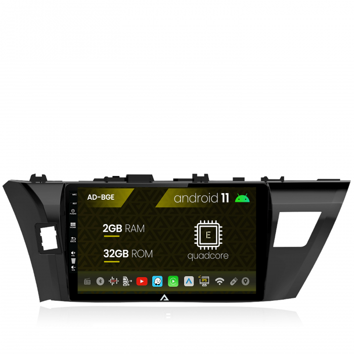 Navigatie Toyota Corolla (2012-2016), Android 11, E-Quadcore 2GB RAM + 32GB ROM, 10.1 Inch - AD-BGE10002+AD-BGRKIT058