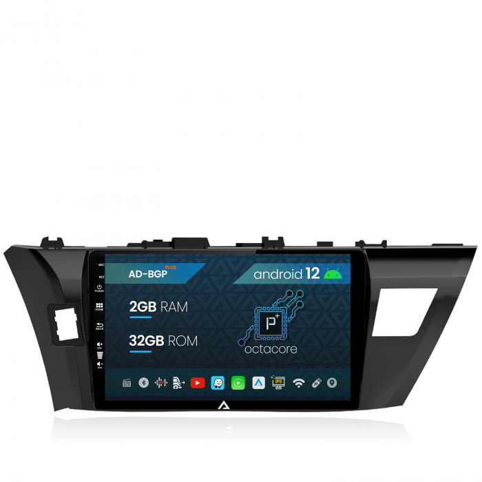 Navigatie Toyota Corolla (2012-2016), Android 12, P-Octacore 2GB RAM + 32GB ROM, 10.1 Inch - AD-BGP10002+AD-BGRKIT058