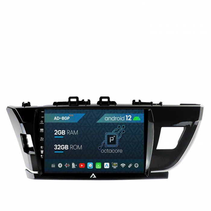 Navigatie Toyota Corolla (2012-2016), Android 12, P-Octacore 2GB RAM + 32GB ROM, 10.1 Inch - AD-BGP10002+AD-BGRKIT076