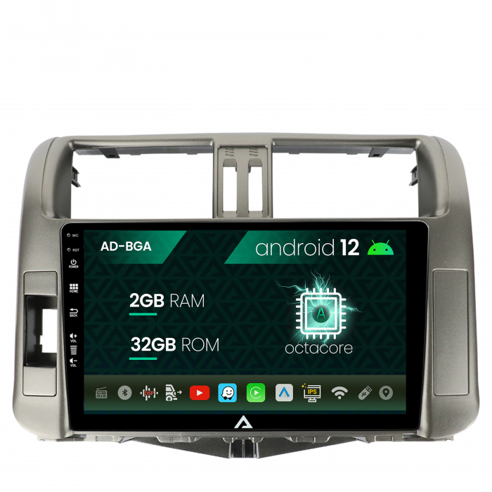 Navigatie Toyota Land Cruiser Prado (2009-2013), Android 13, A-Octacore 2GB RAM + 32GB ROM, 9 Inch - AD-BGA9002+AD-BGRKIT070