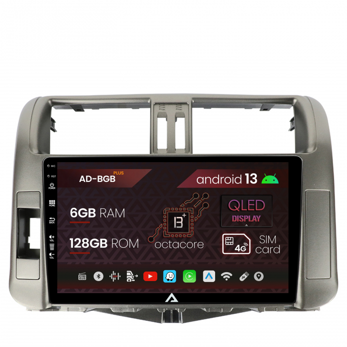 Navigatie Toyota Land Cruiser Prado (2009-2013), Android 13, B-Octacore 6GB RAM + 128GB ROM, 9 Inch - AD-BGB9006+AD-BGRKIT070