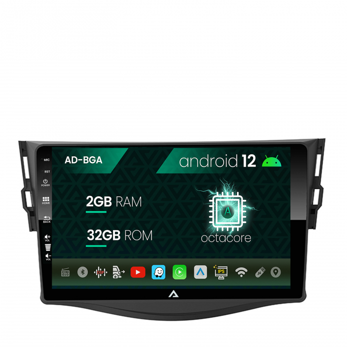 Navigatie Toyota RAV4 (2006-2013), Android 13, A-Octacore 2GB RAM + 32GB ROM, 9 Inch - AD-BGA9002+AD-BGRKIT096