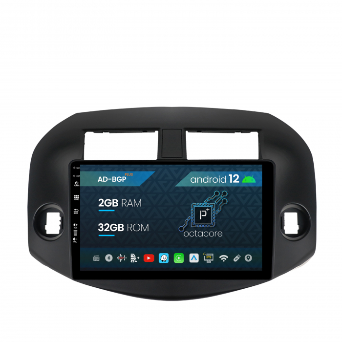 Navigatie Toyota RAV4 (2006-2013), Android 12, P-Octacore 2GB RAM + 32GB ROM, 10.1 Inch - AD-BGP10002+AD-BGRKIT069B