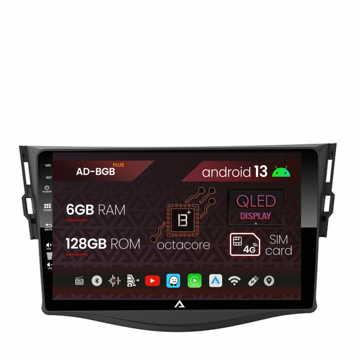 Navigatie Toyota RAV4 (2006-2013), Android 13, B-Octacore   6GB RAM + 128GB ROM, 9 Inch - AD-BGB9006+AD-BGRKIT096