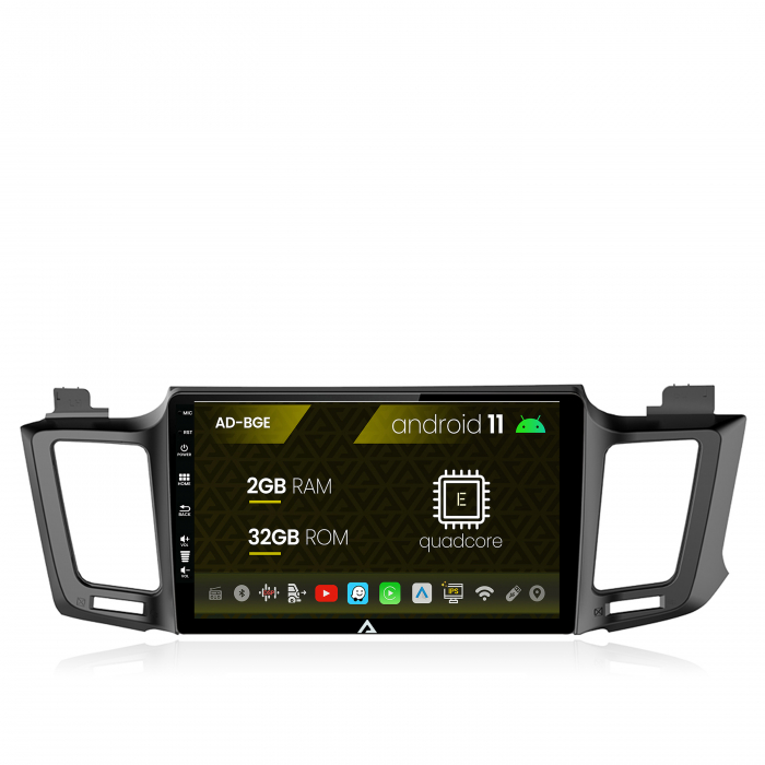 Navigatie Toyota RAV4 (2013-2018), Android 11, E-Quadcore 2GB RAM + 32GB ROM, 10.1 Inch - AD-BGE10002+AD-BGRKIT060