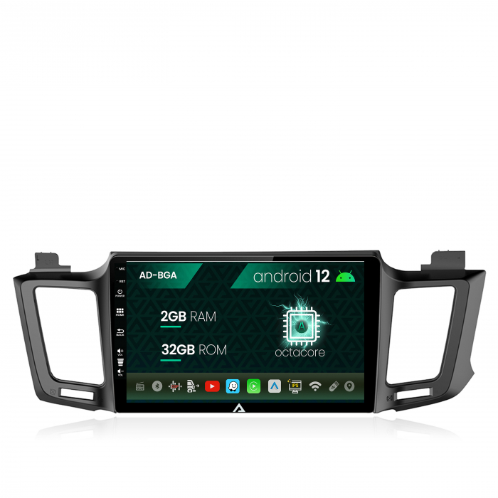 Navigatie Toyota RAV4 (2013-2018), Android 13, A-Octacore 2GB RAM + 32GB ROM, 10.1 Inch - AD-BGA10002+AD-BGRKIT060