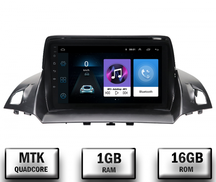 Navigatie Ford Kuga C-Max (2013-2018), Android 10, P-Quadcore 1GB RAM + 16GB ROM, 9 Inch - AD-BGP9001+AD-BGRKIT114